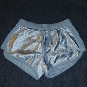 American Eagle Silver Disco shorts